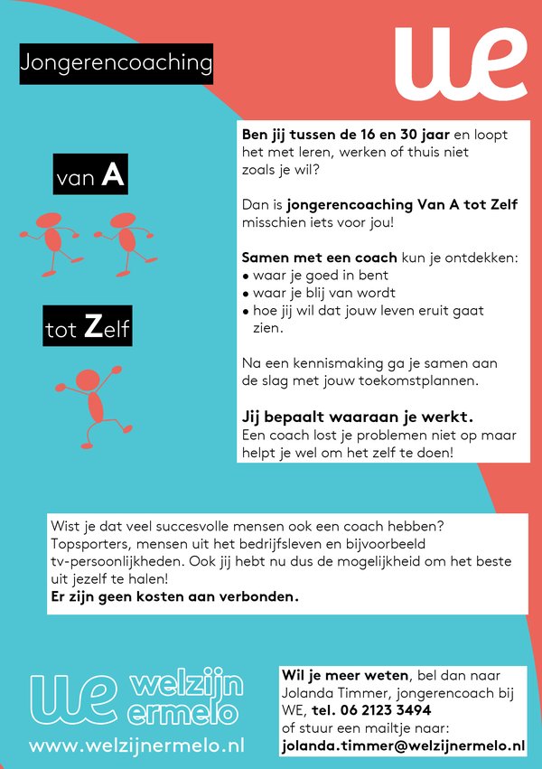 achterkant flyer van A tot Zelf